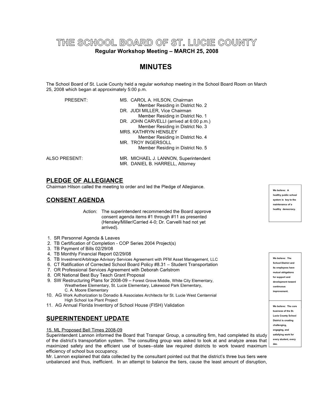 03-25-08 SLCSB Regular Workshop Minutes