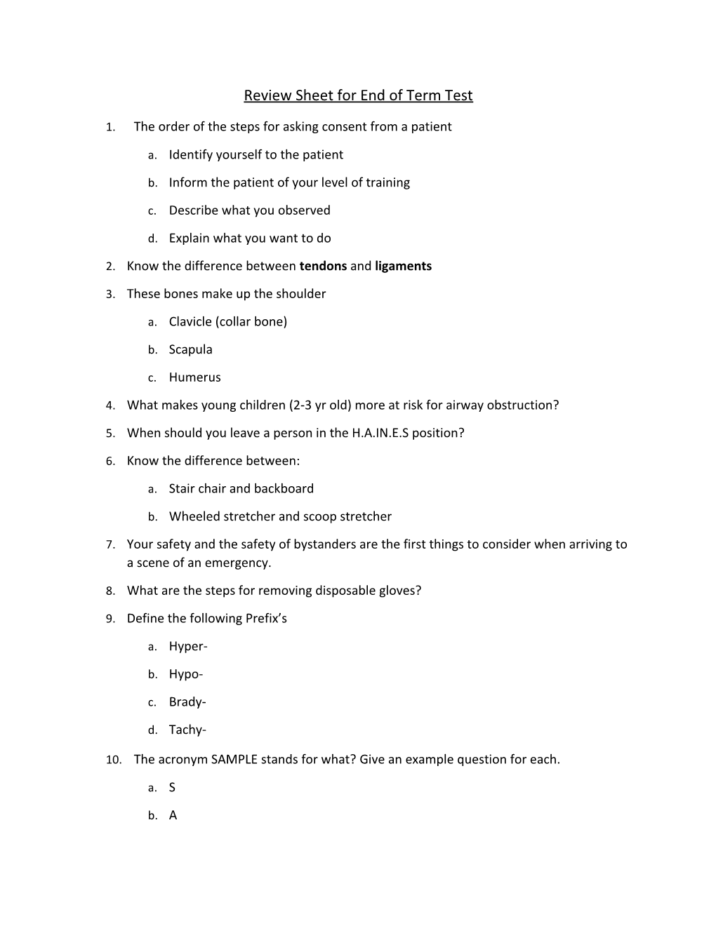 1. the Order of the Steps for Asking Consent from a Patient