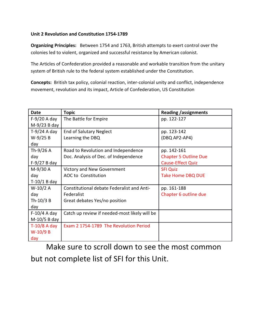 Unit 2 Revolution and Constitution 1754-1789