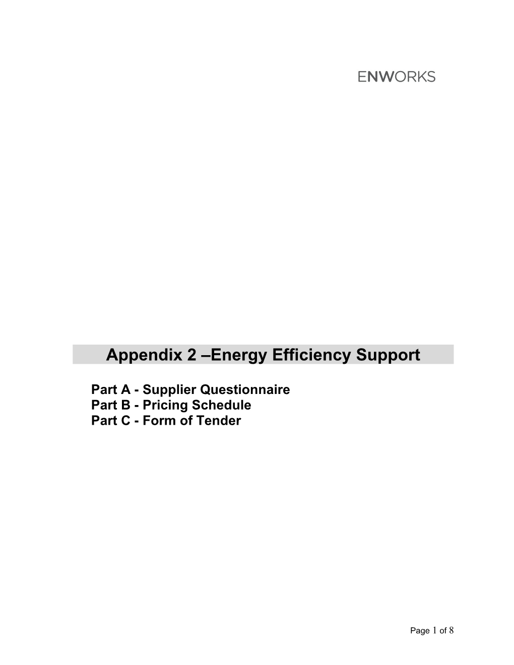 Appendix 2 Energy Efficiency Support