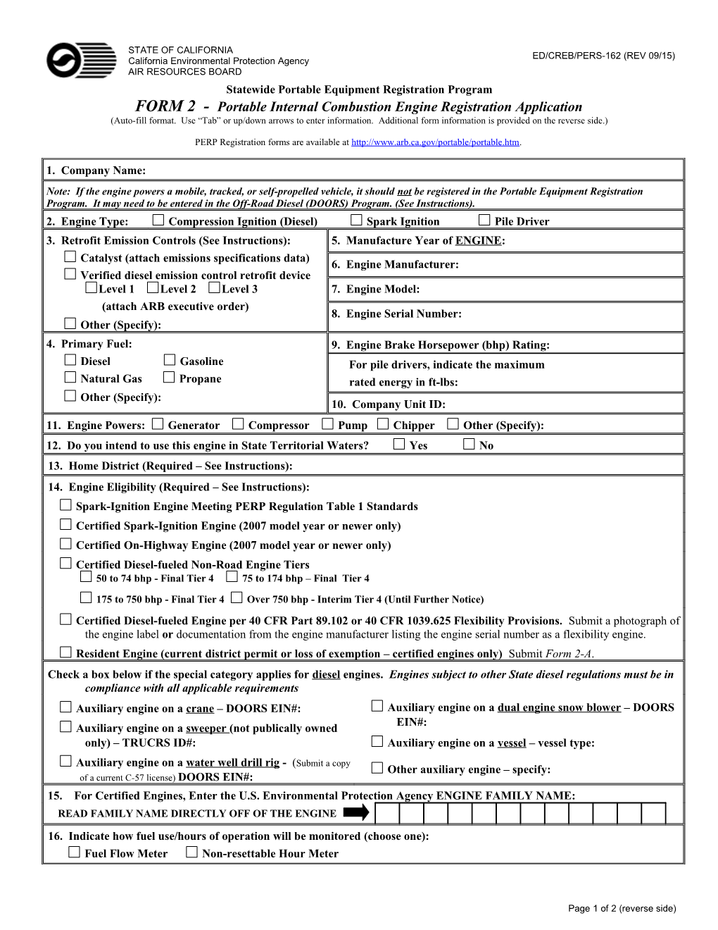 Statewide Portable Equipment Registration Program