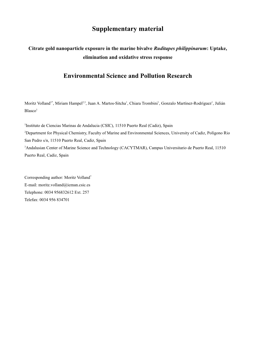 Environmental Science and Pollution Research s2