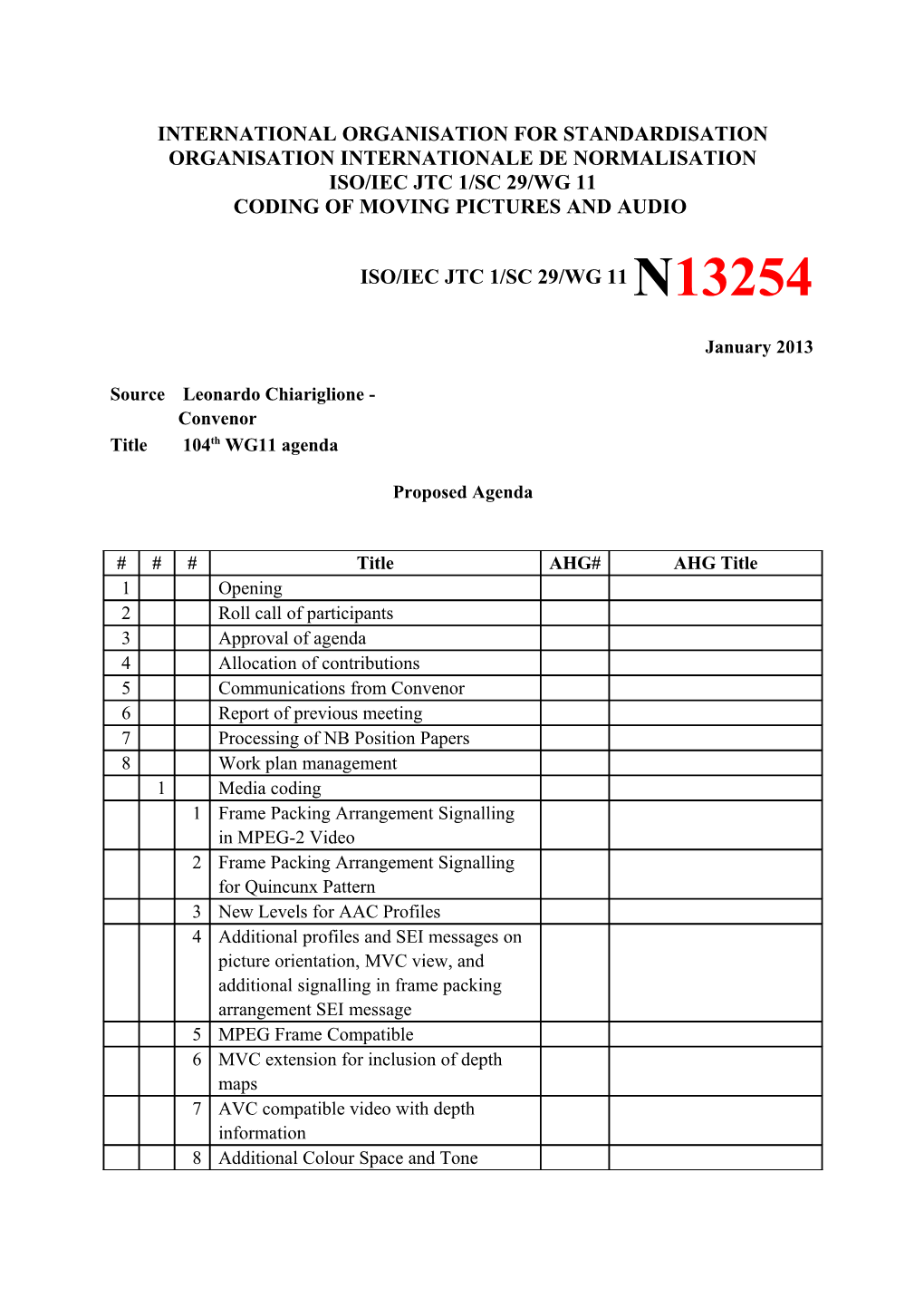 International Organisation for Standardisation Organisation Internationale De Normalisation