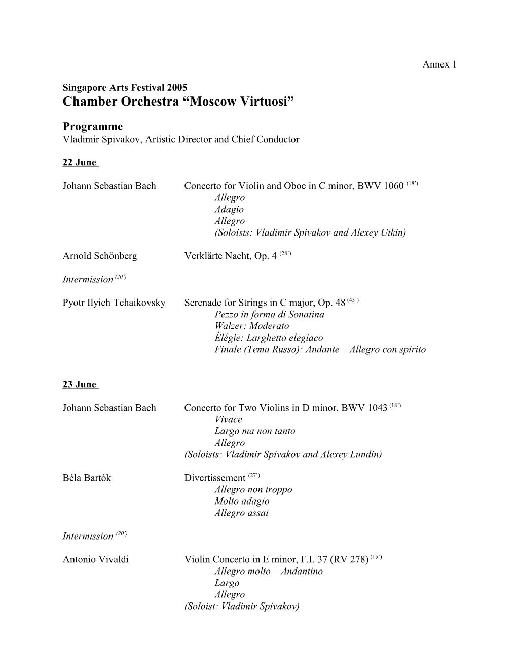 Chamber Orchestra Moscow Virtuosi