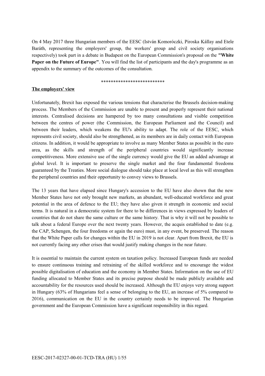 White Paper Hungary Report