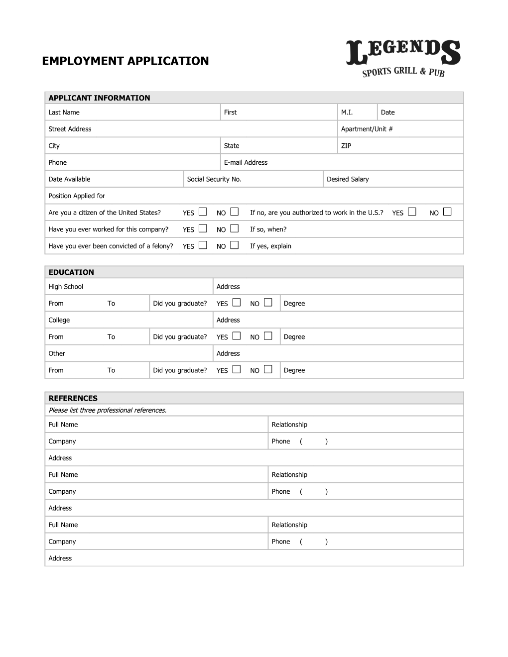 Employment Application s10