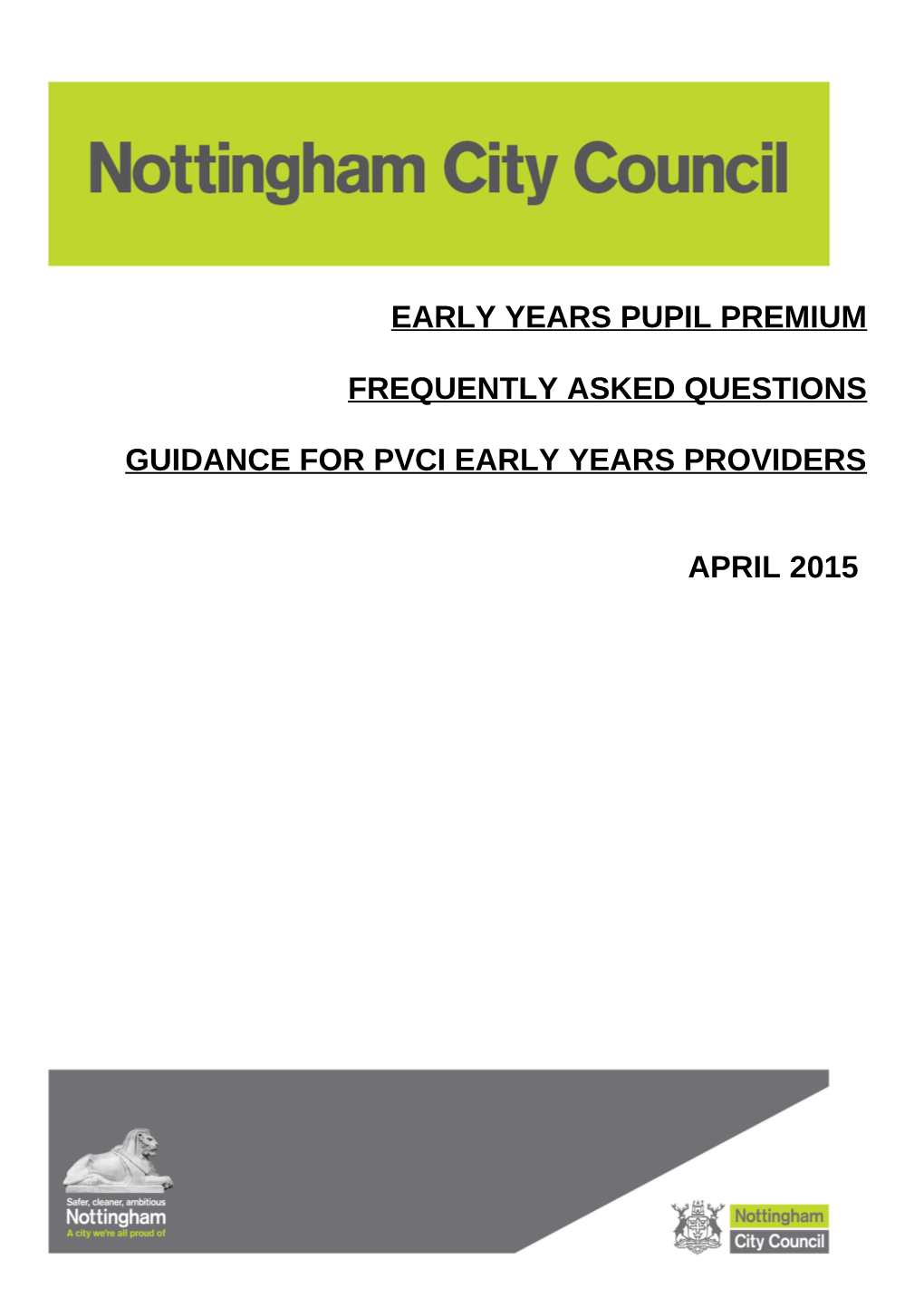 Early Years Pupil Premium