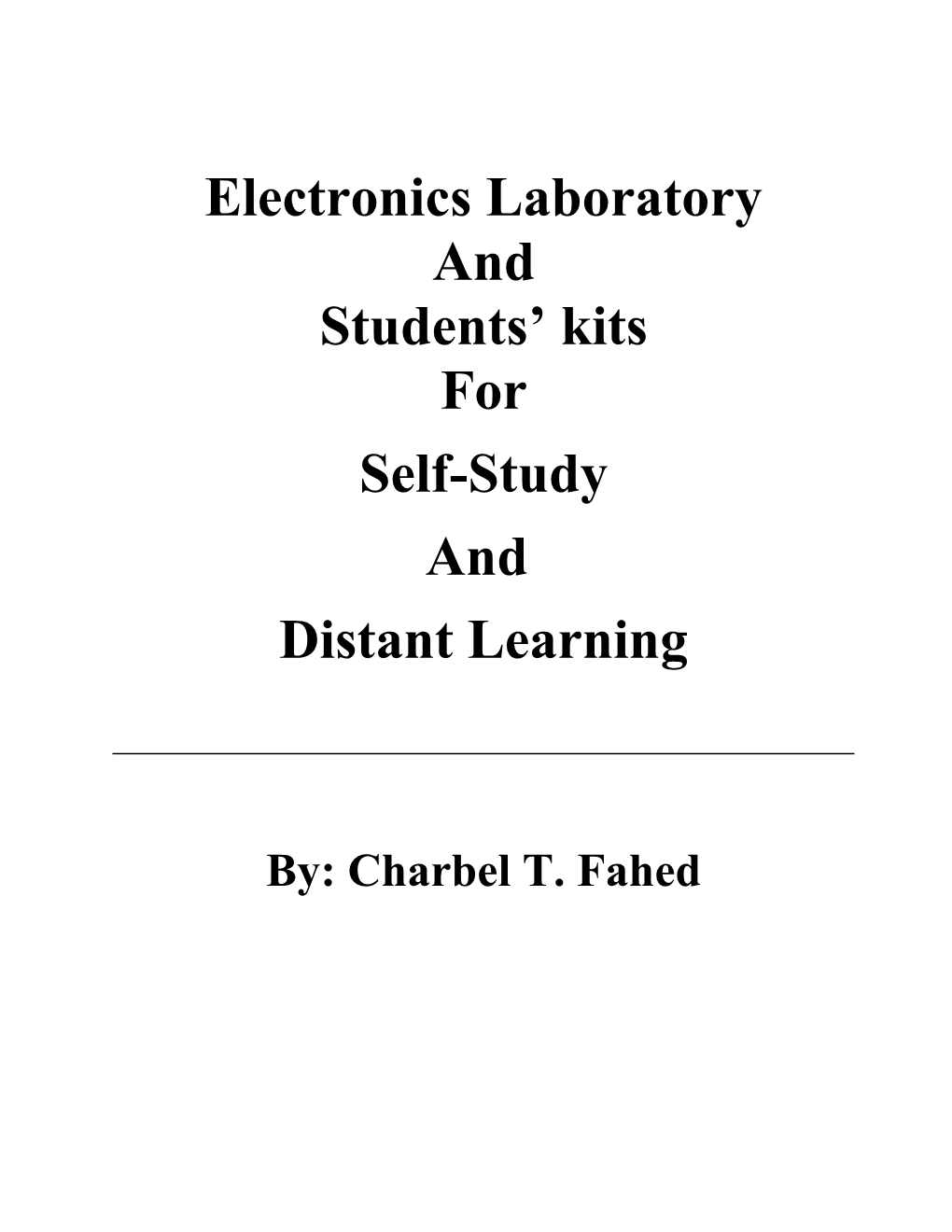 Electronics Laboratory