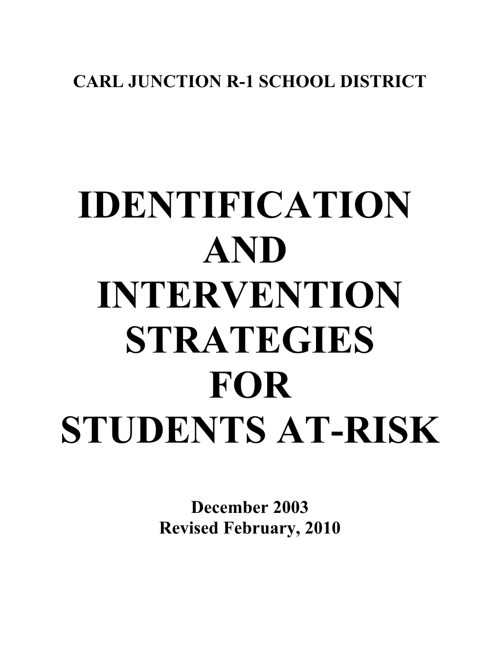 Carl Junction R-1 School District