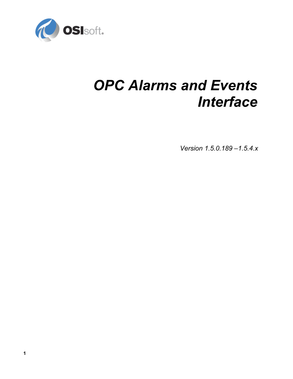 OPC Alarms and Events Interface