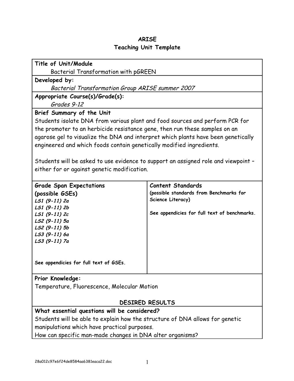 Portfolio Task Sheet