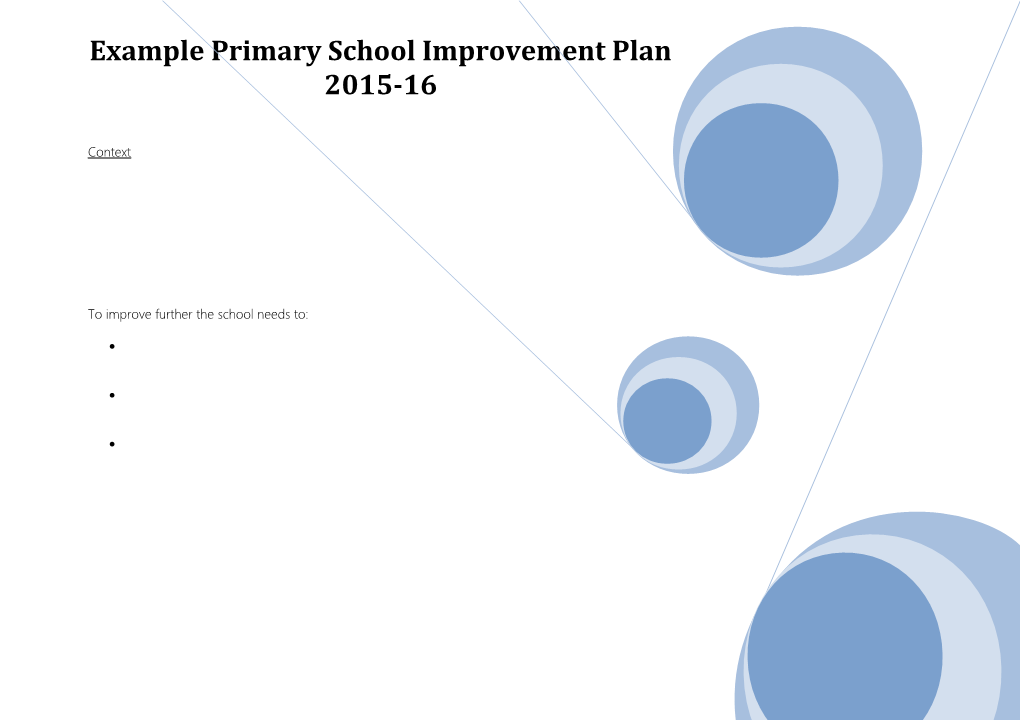 RPS School Improvement Plan 2011 / 2012