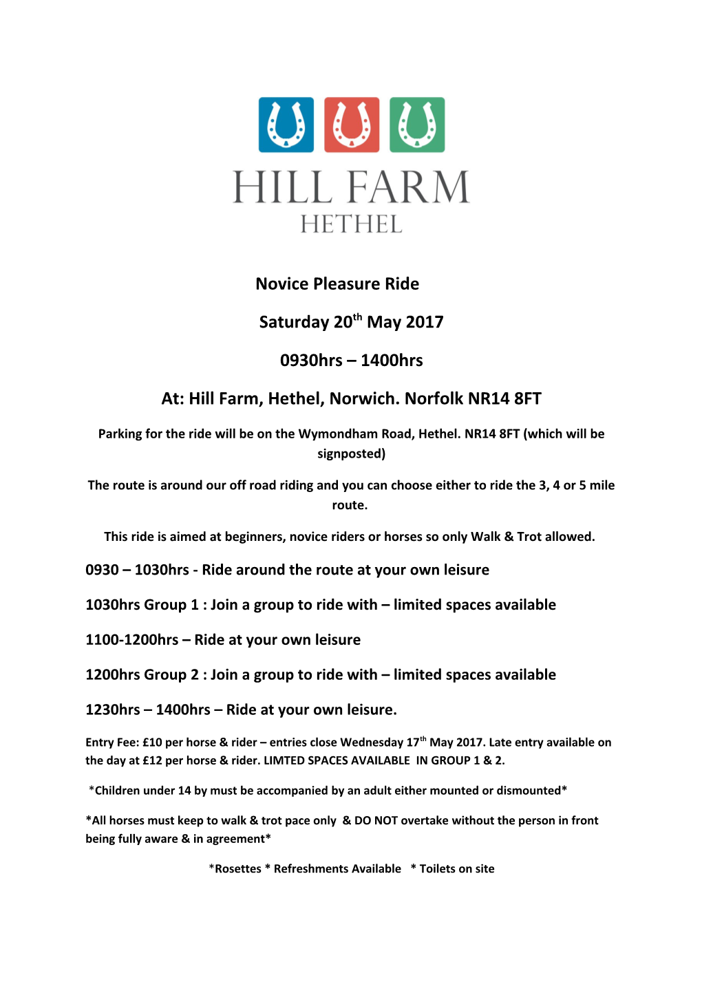 At: Hill Farm, Hethel, Norwich. Norfolk NR14 8FT