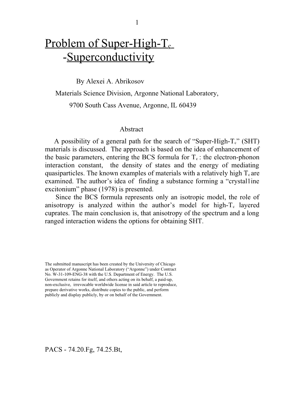 Model for a Super-High-Tc Superconductor