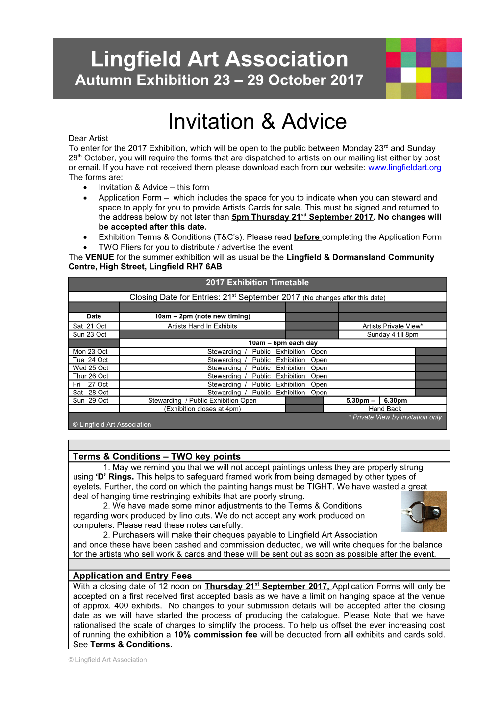 Invitation & Advice This Form