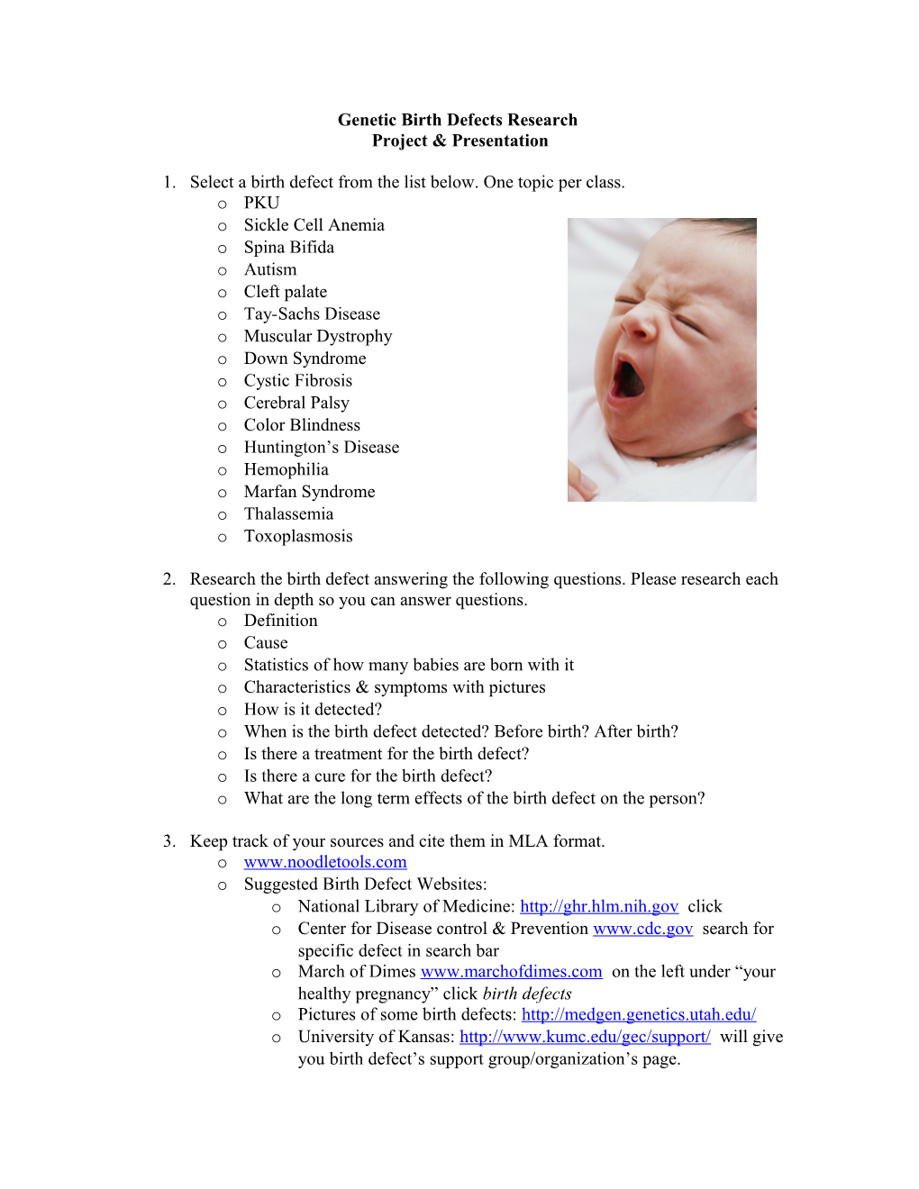 Genetic Birth Defects Research