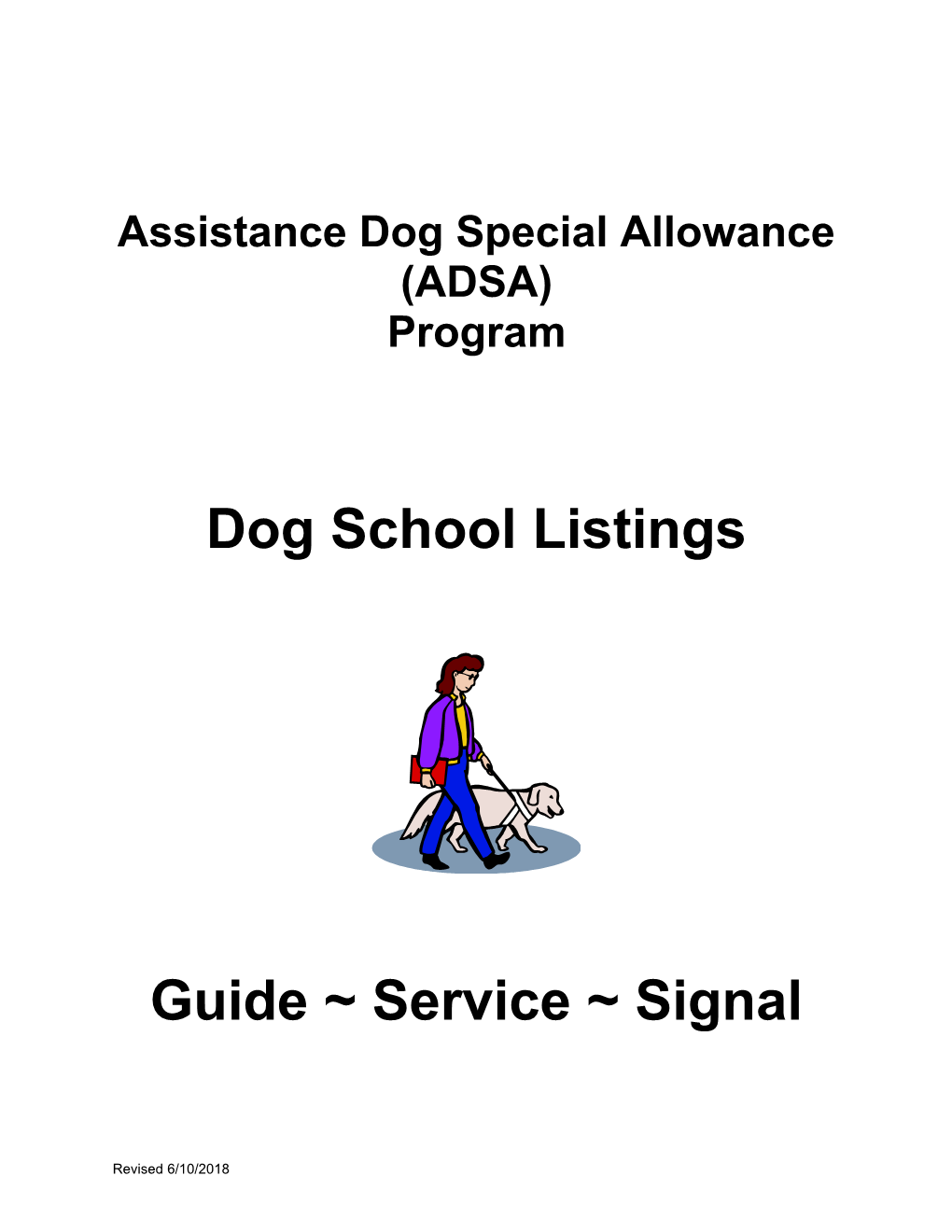 Assistance Dog Special Allowance (ADSA)