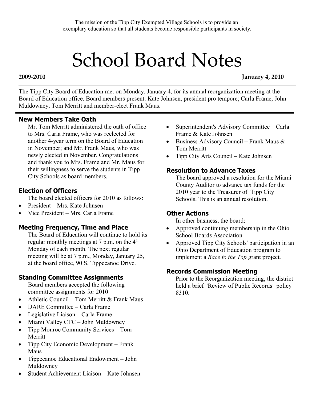 School Board Notes s3