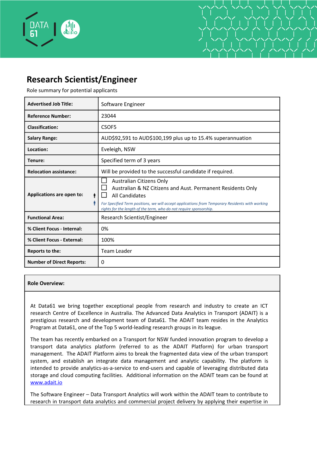 Research Scientist/Engineer