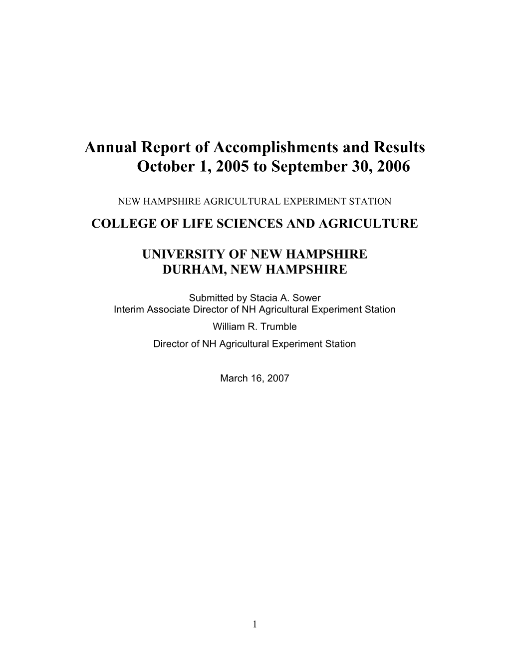 Annual Report of Accomplishments and Results s1