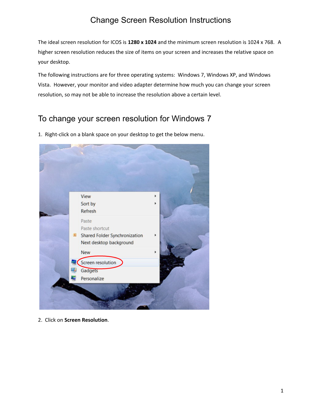 OSPI Change Screen Resolution Instructions