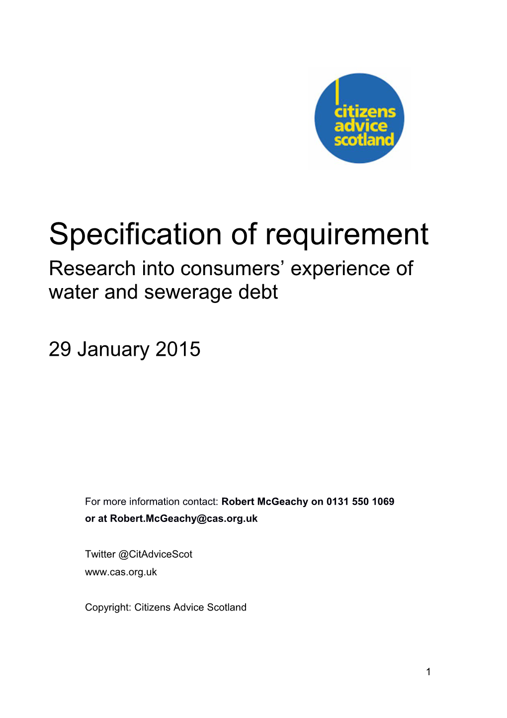 Research Into Consumers Experience of Water and Sewerage Debt