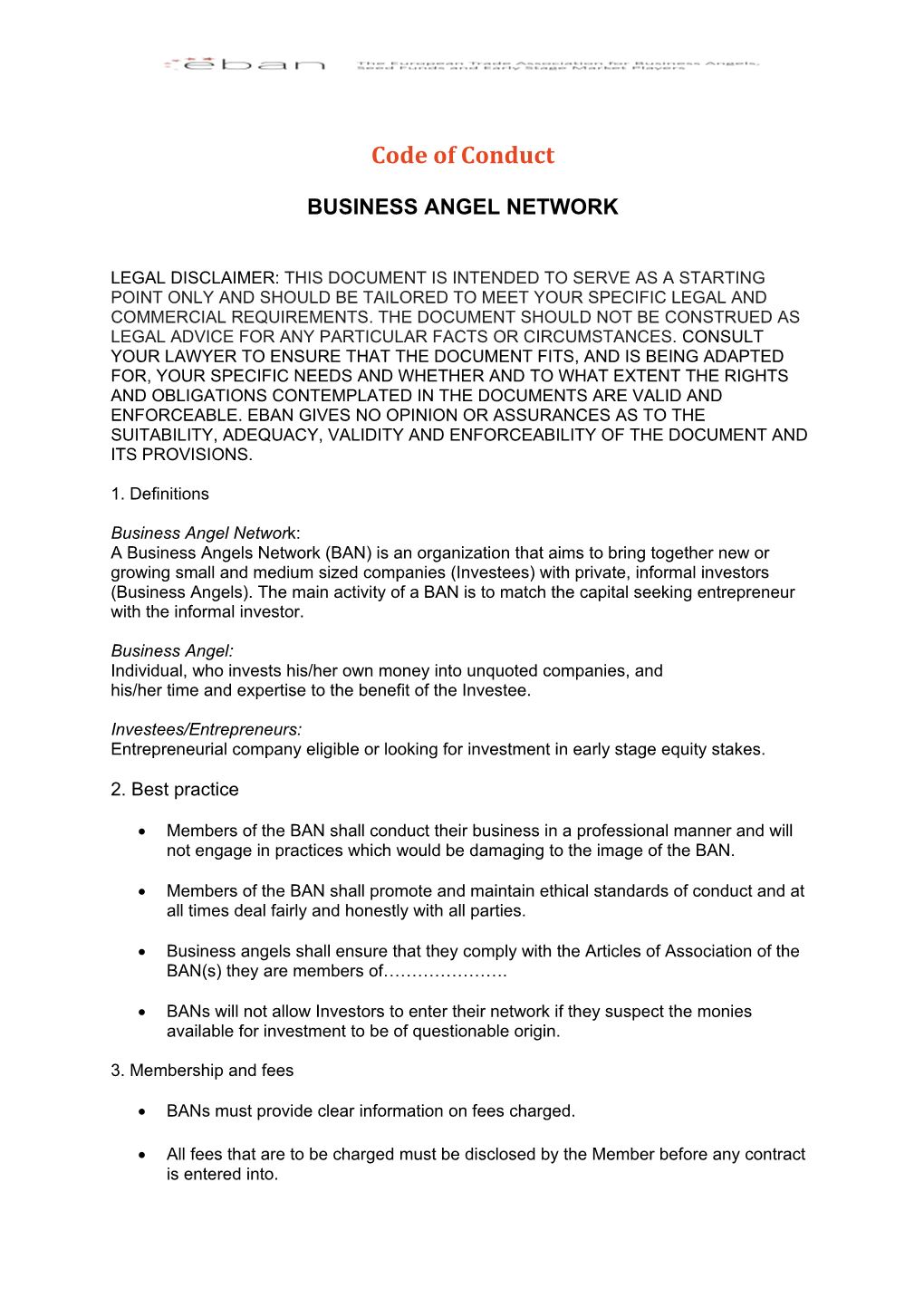 Business Angel Network
