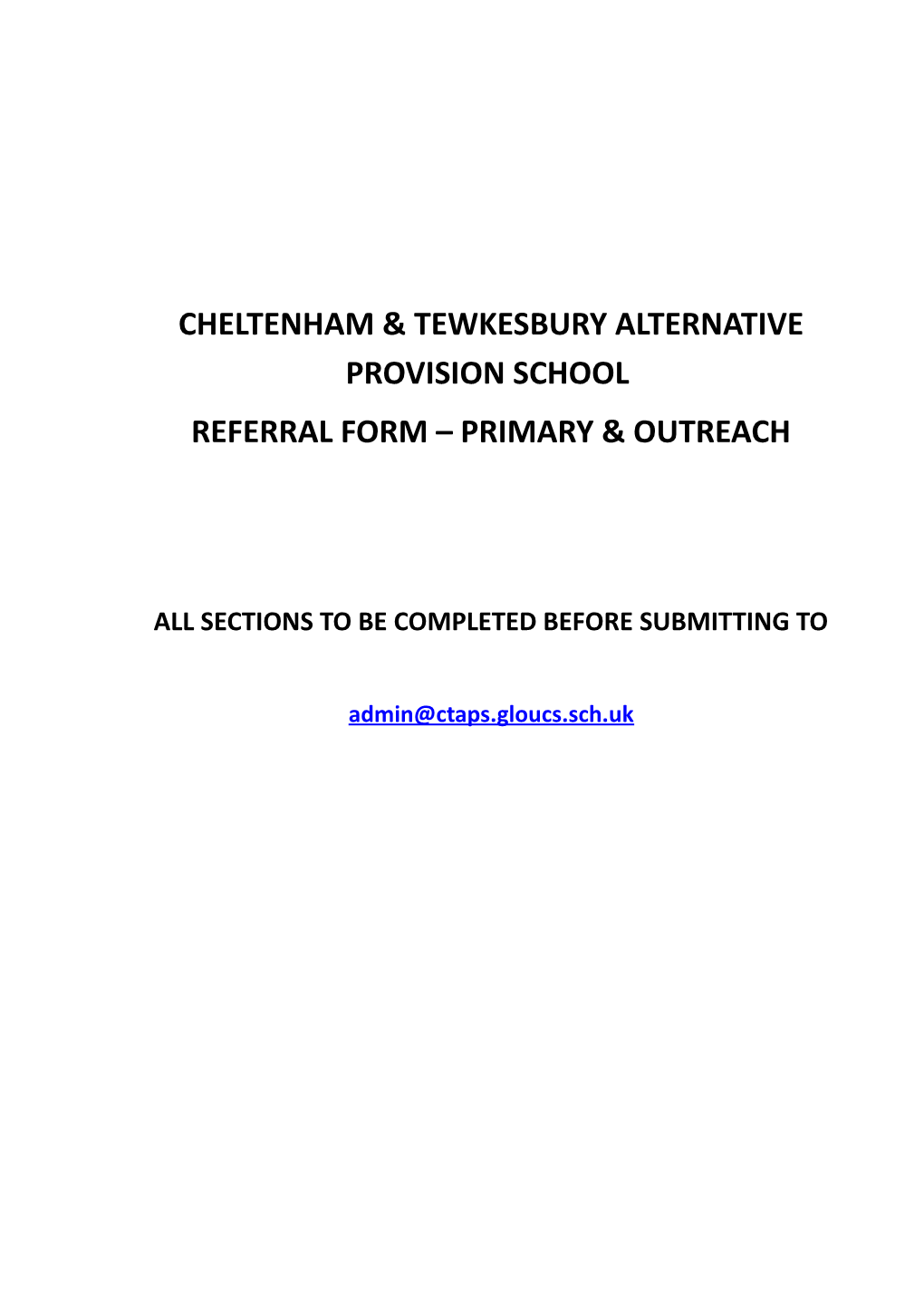 Cheltenham & Tewkesbury Alternative Provision School
