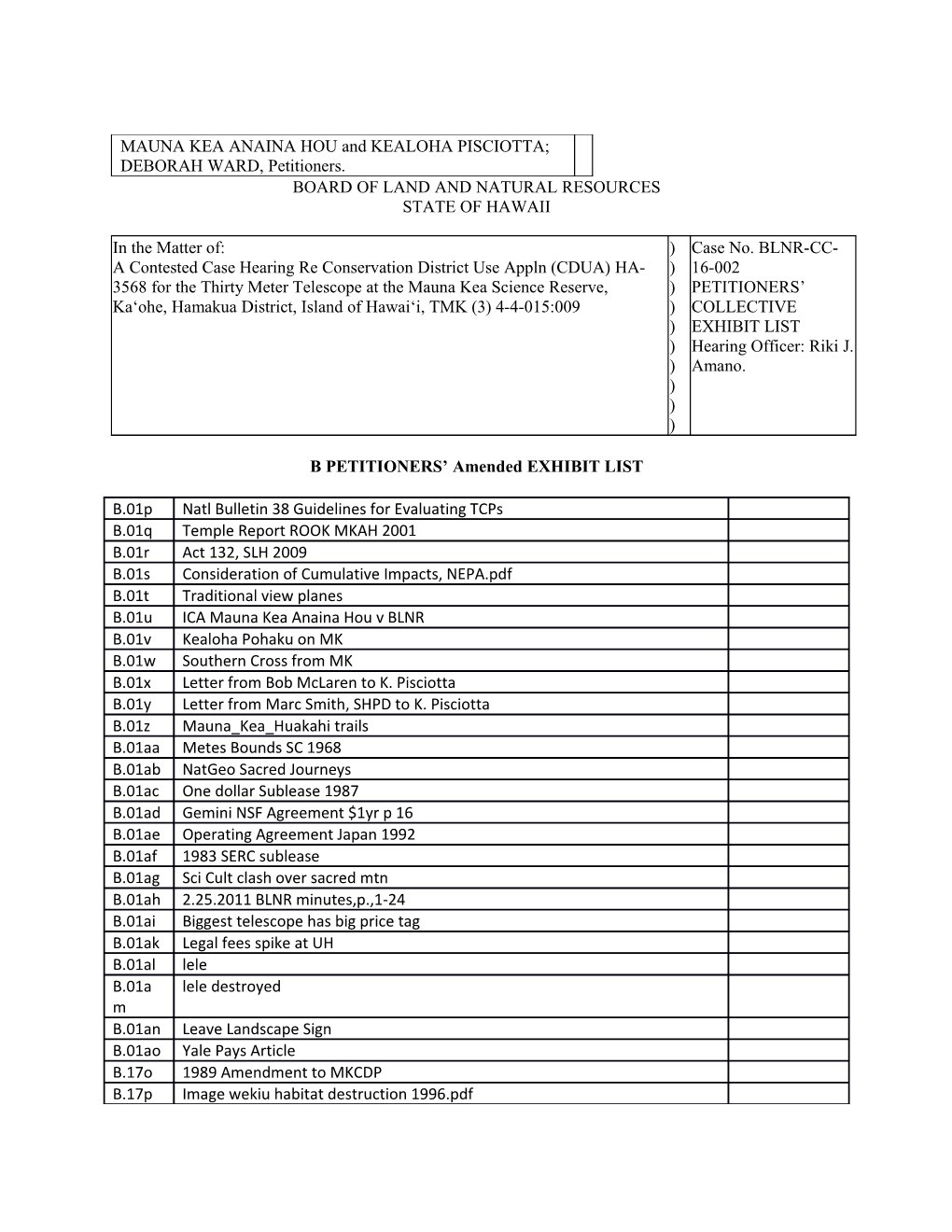 Board of Land and Natural Resources