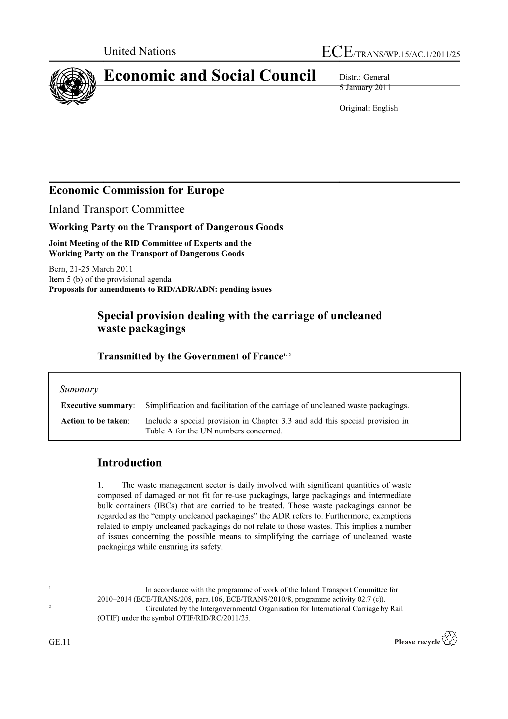 Economic Commission for Europe s38