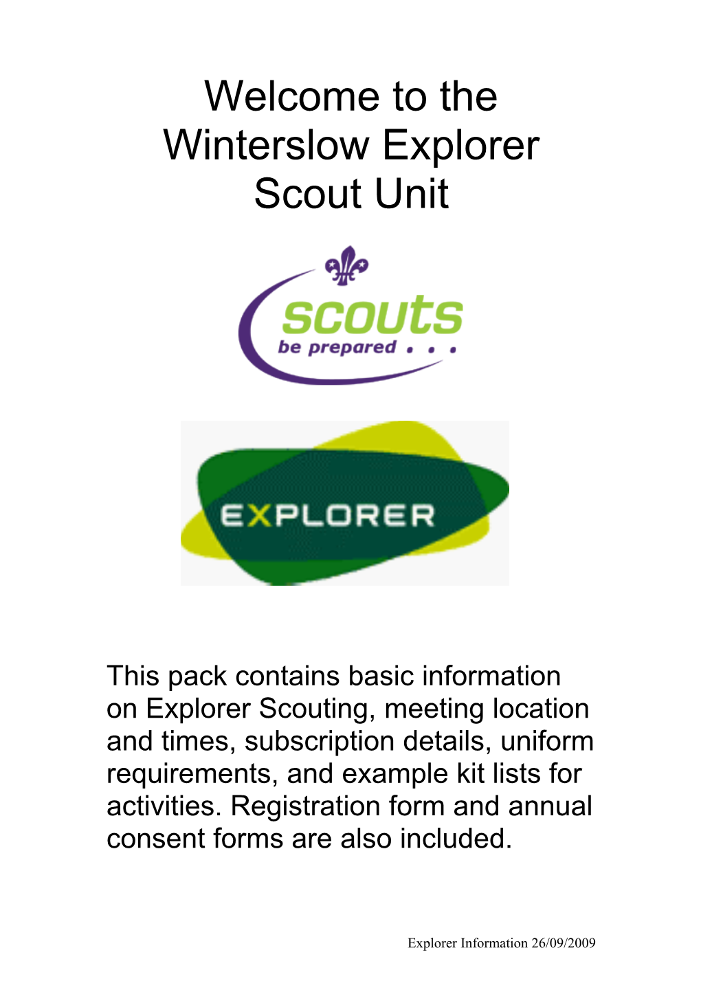 Welcome to the Winterslow Explorer Scout Unit