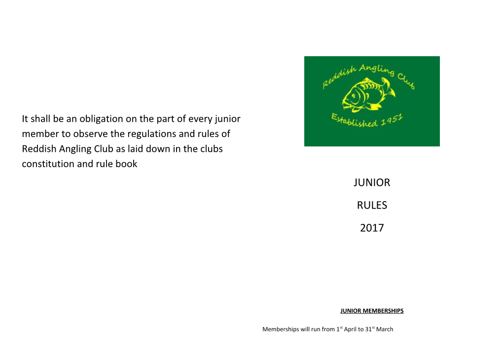 Junior Memberships