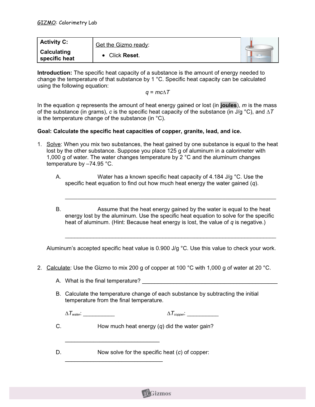 Student Exploration Sheet: Growing Plants s18