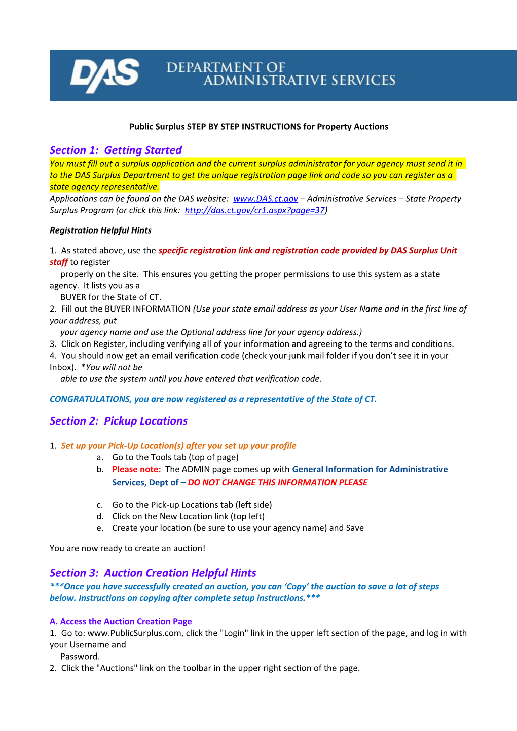 Public Surplus Step by Step Instructions