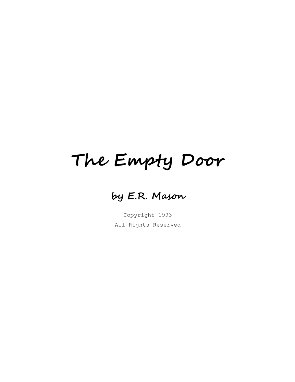 The Empty Door