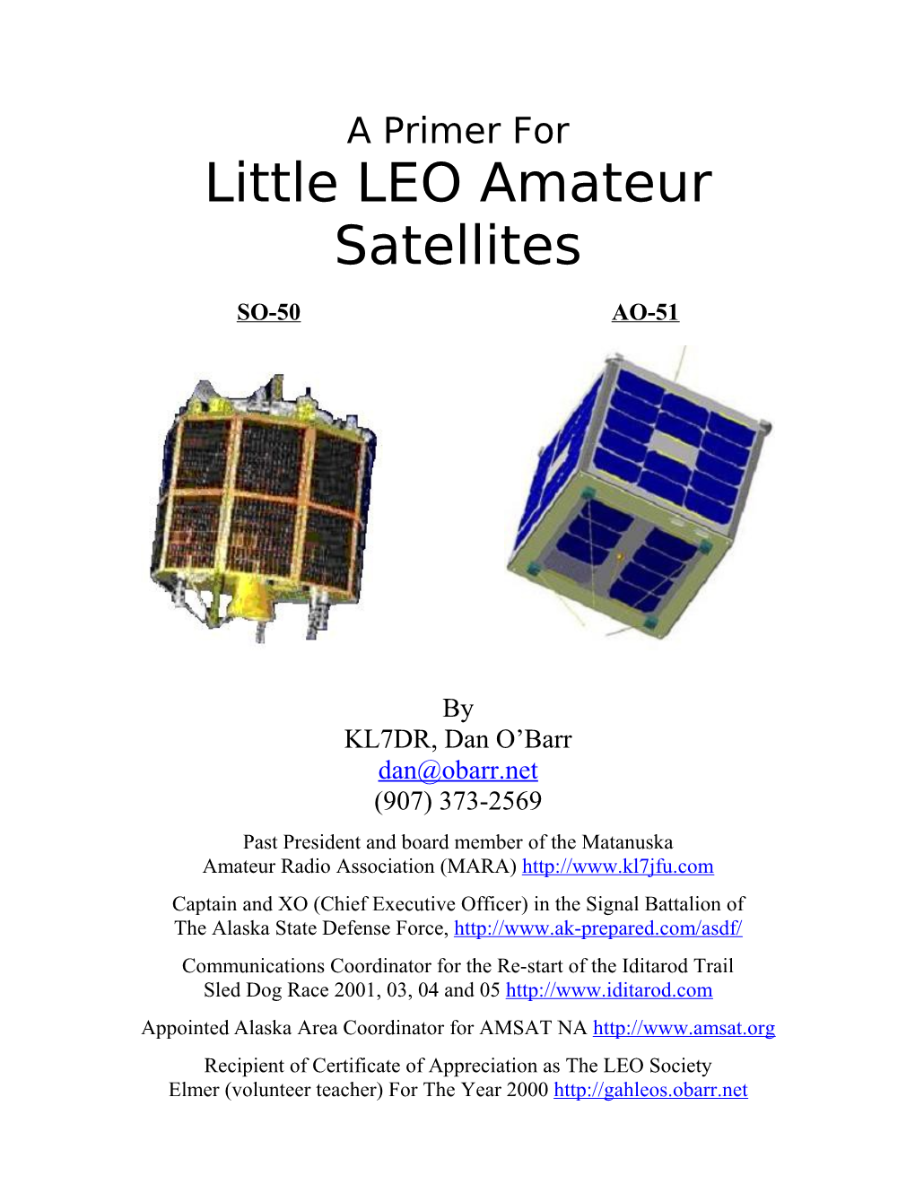 Little LEO Amateur Satellites