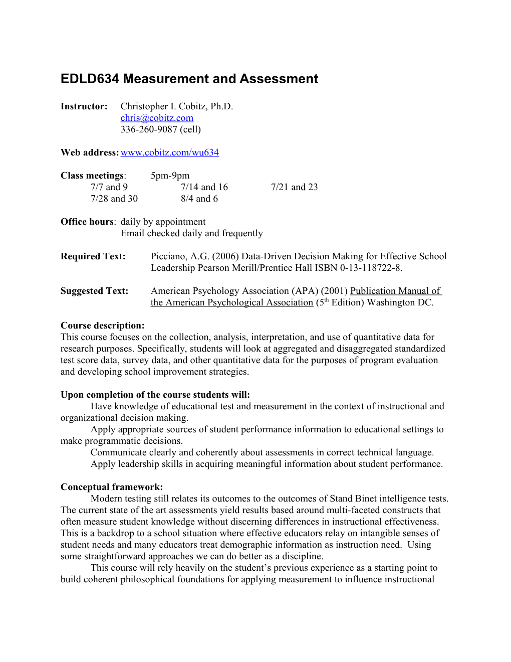 ER7311 Measurement Techniques in Education