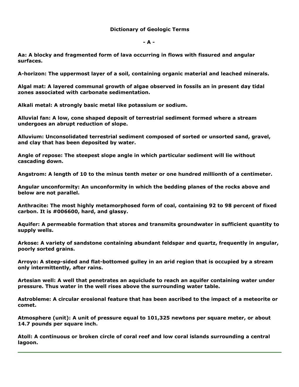 A-Horizon: the Uppermost Layer of a Soil, Containing Organic Material and Leached Minerals