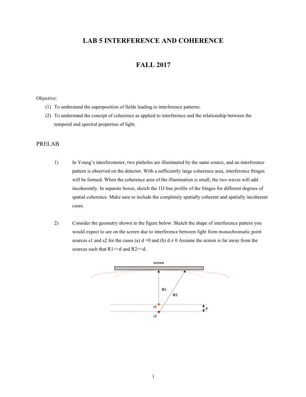 Lab 3 - Spatial Coherence and Optical Imaging