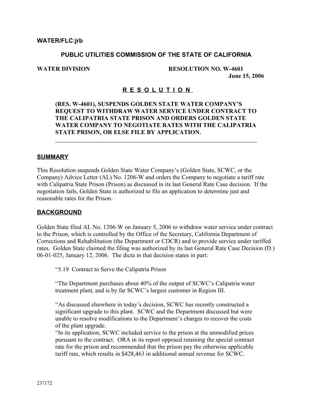 Public Utilities Commission of the State of California s105