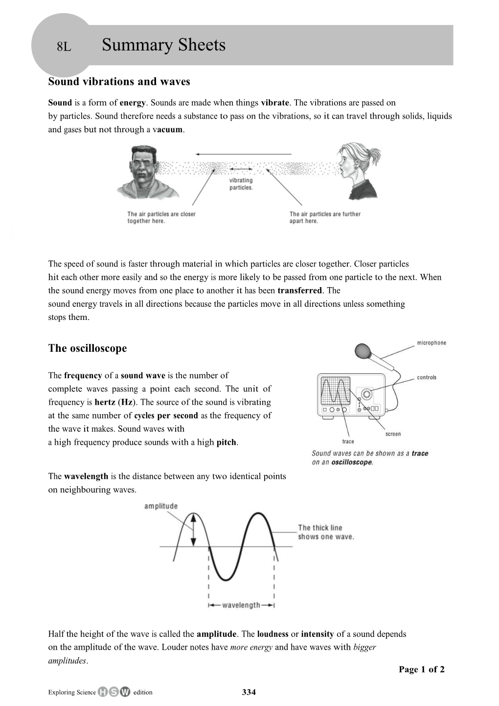 Sound Vibrations and Waves