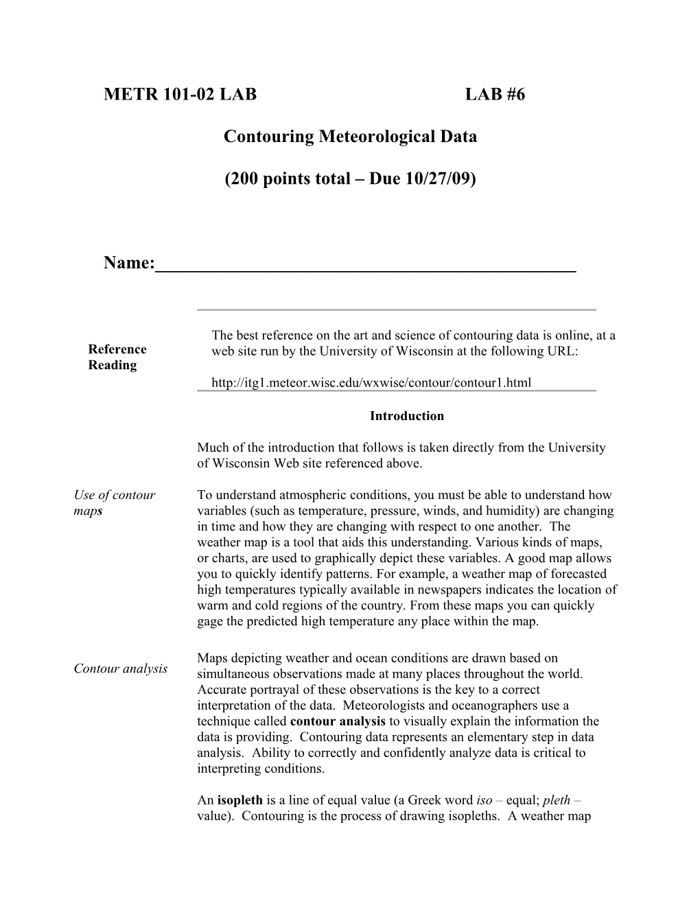 Contouring Meteorological Data