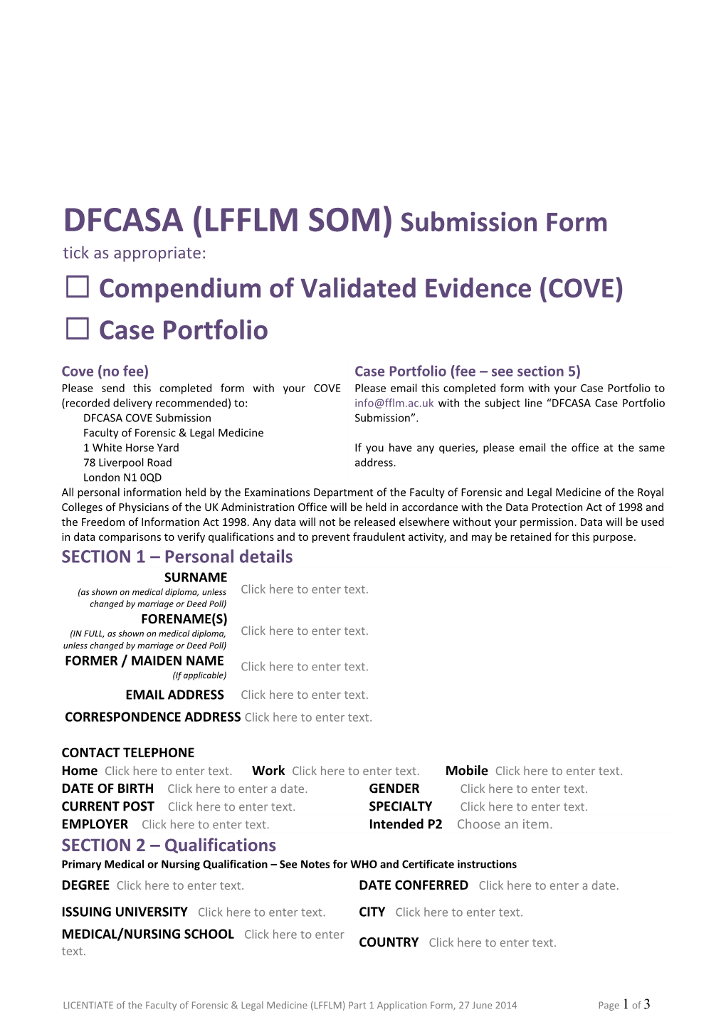 DFCASA (LFFLM SOM)Submission Form