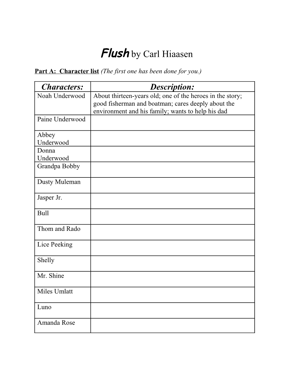 Flush by Carl Hiaasen