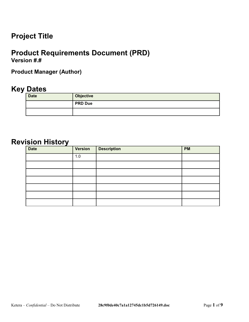 Product Requirements Document (PRD)