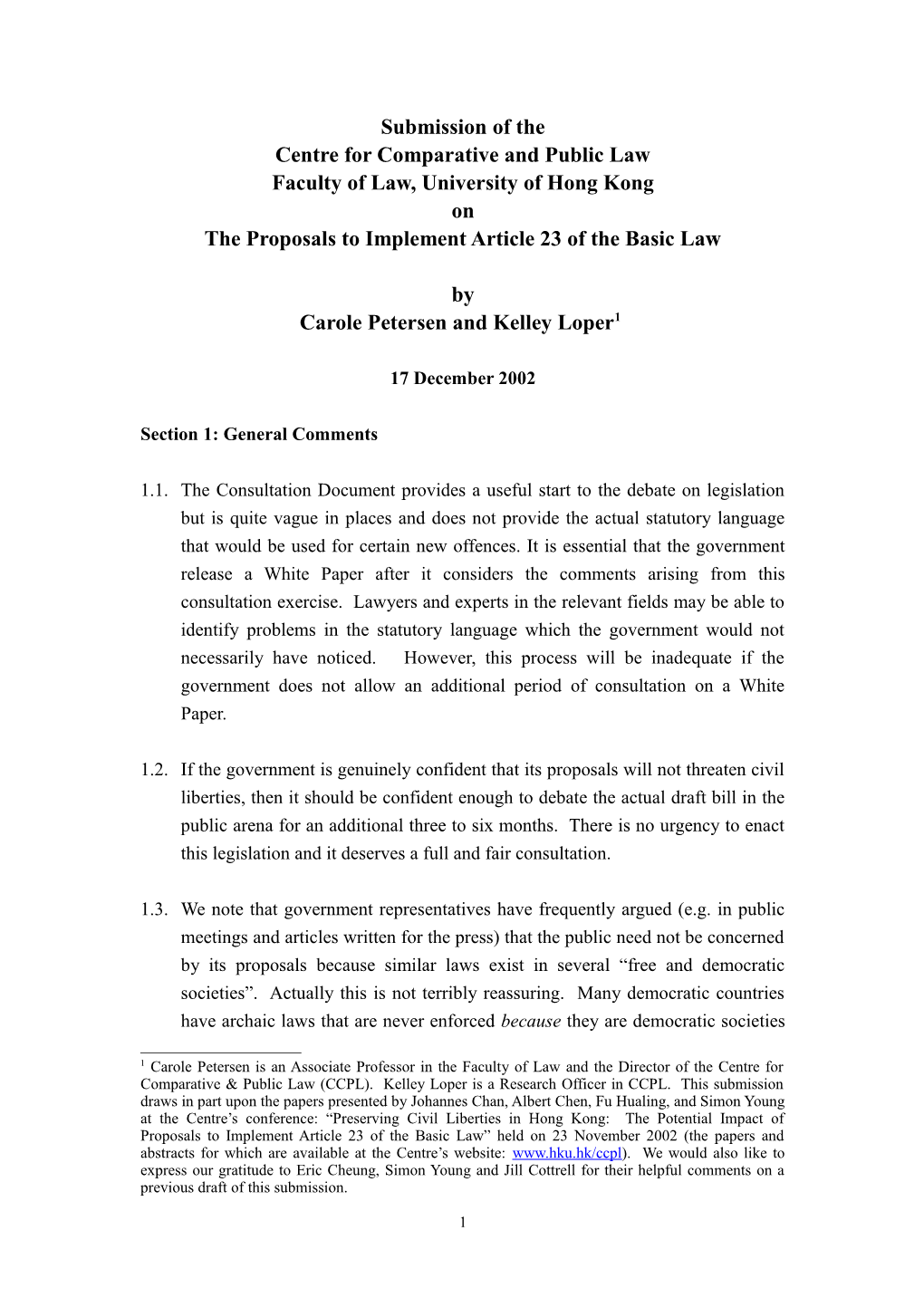 Will Civil Liberties in Hong Kong Survive the Implementation of Article 23