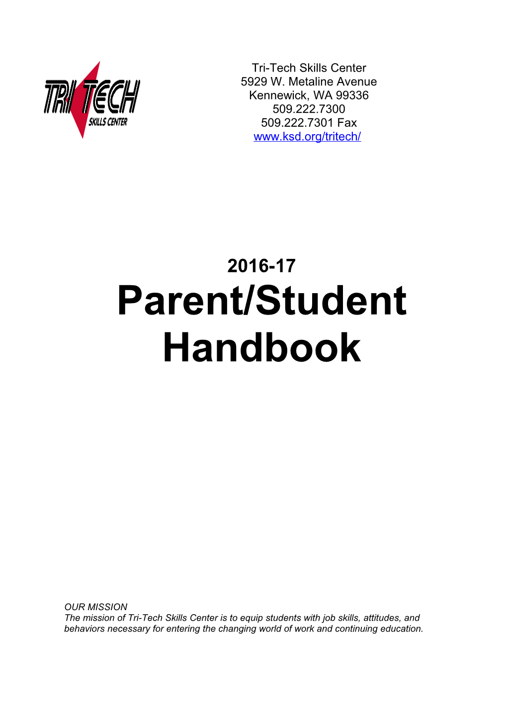 Parent/Student Handbook s1