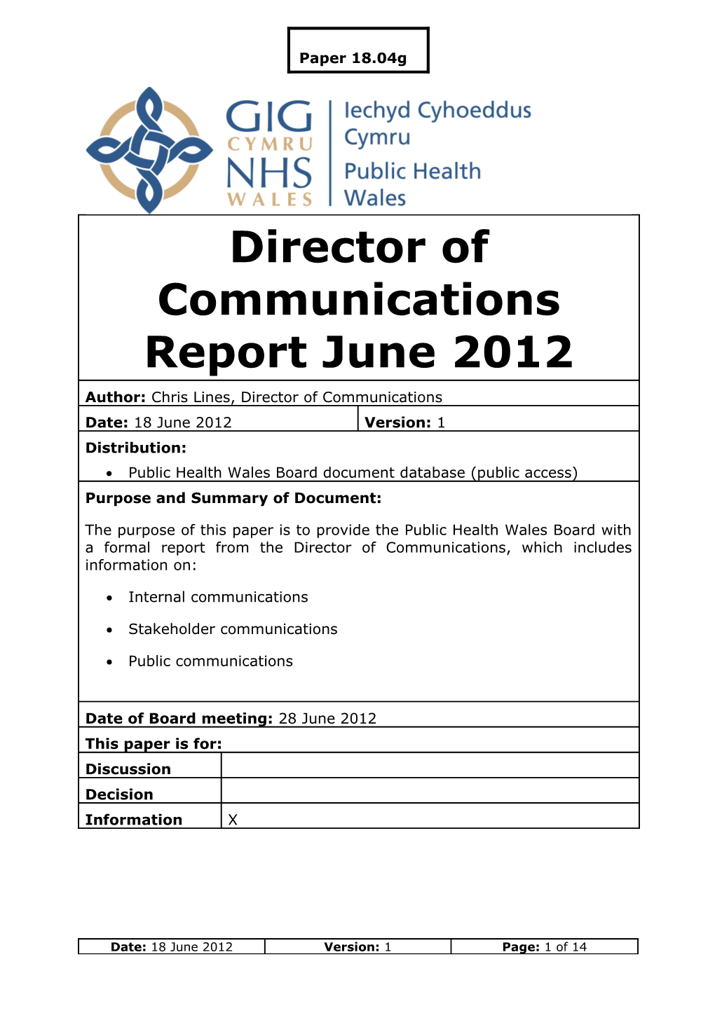 Public Health Wales Board Document Database (Public Access)