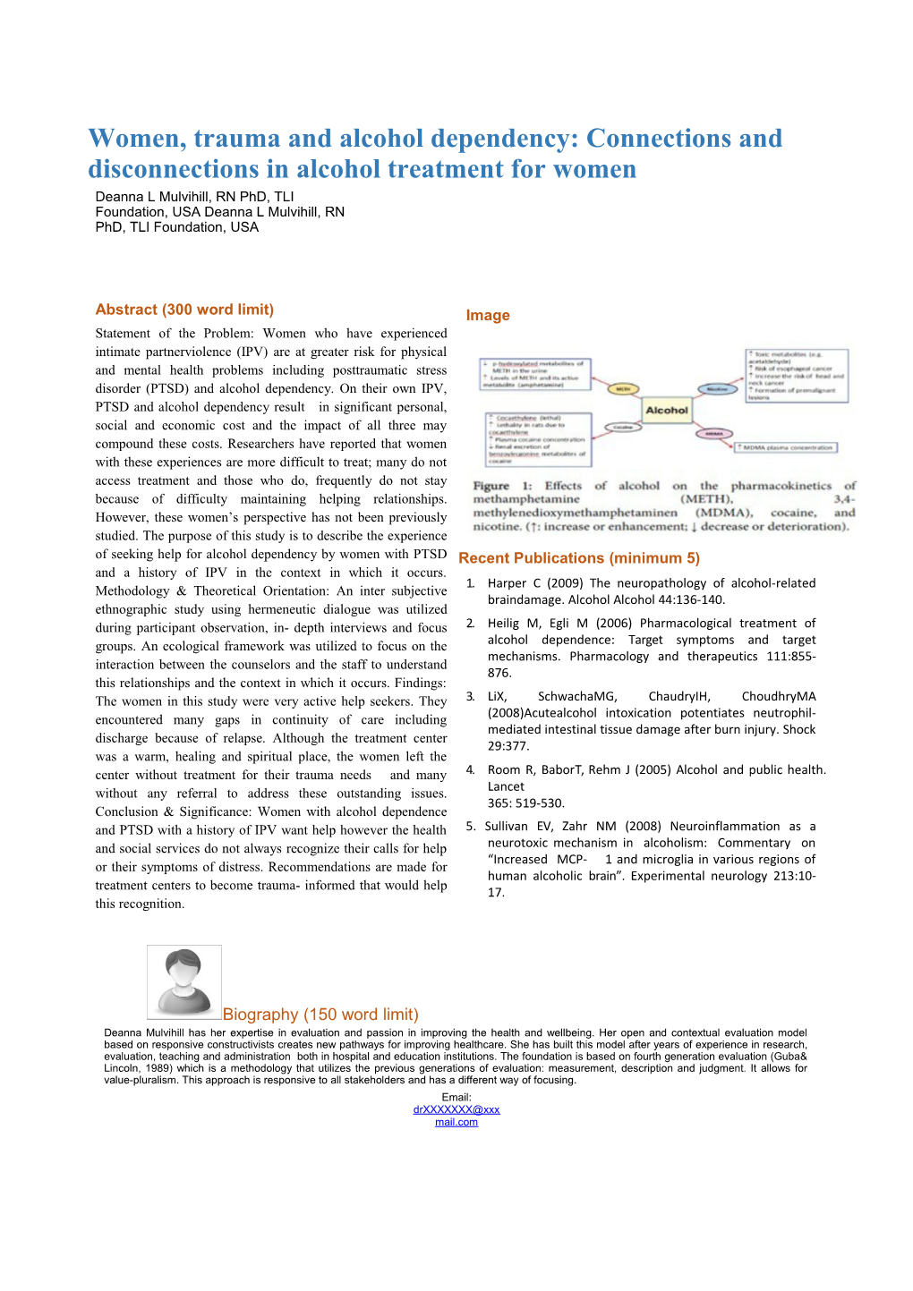 Women, Trauma and Alcohol Dependency: Connections and Disconnections in Alcohol Treatment s1