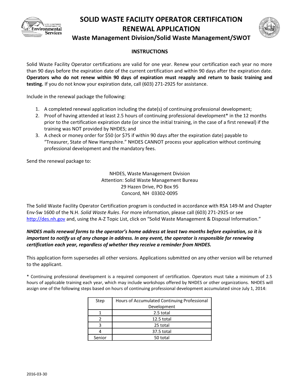 Solid Waste Operator Certification